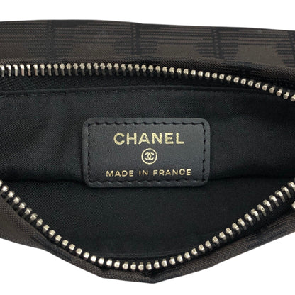 CHANEL New Travel Line Chain Handbag Pouch Brown Vintage 2d7ied