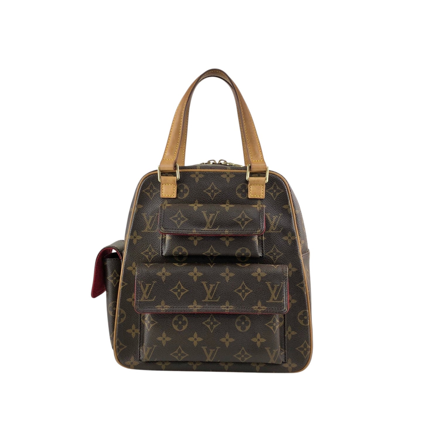 LOUIS VUITTON Monogram Handbag Brown M51161 Vintage bfxwva