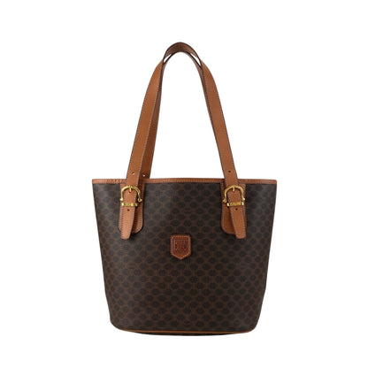CELINE Macadam Blason Handbag Totebag Brown M94 Vintage a5px6p