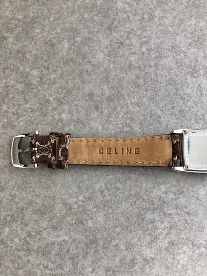 CELINE Macadam Blason Watch Brown Vintage mhphxp