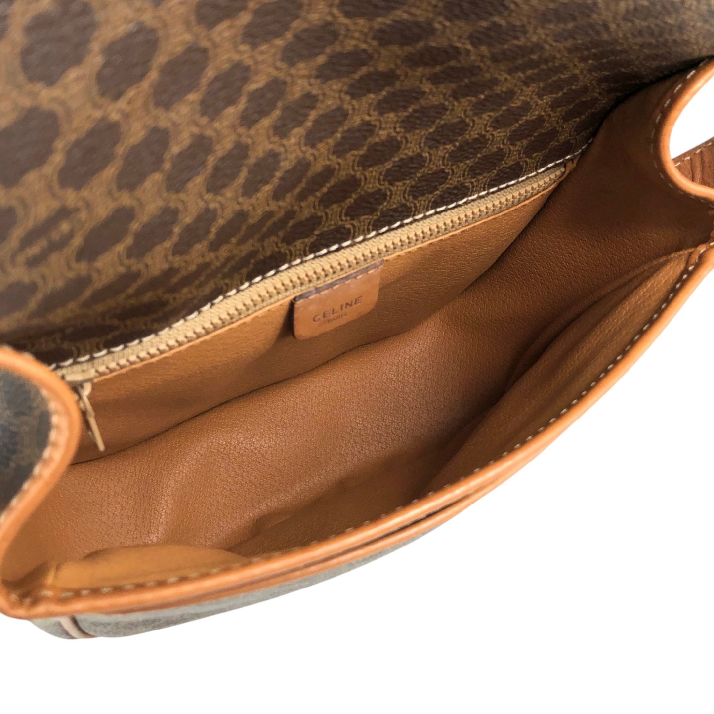 CELINE Macadam Blason Shoulder bag Brown Vintage uuvwb7