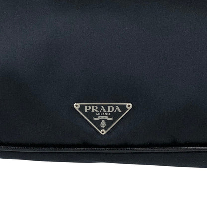 PRADA Tessuto Triangle Logo Small Handbag Black Vintage mygrbb