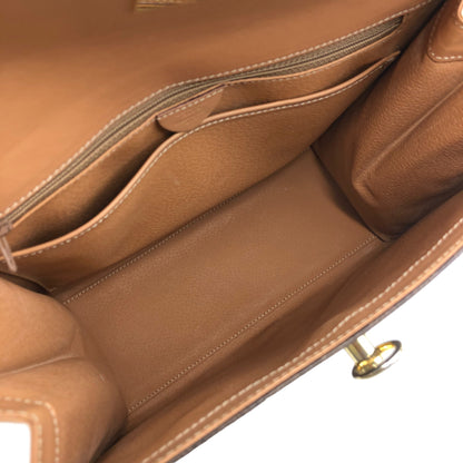 CELINE Macadam Toggle Clasp Handbag Brown Vintage 45wedt