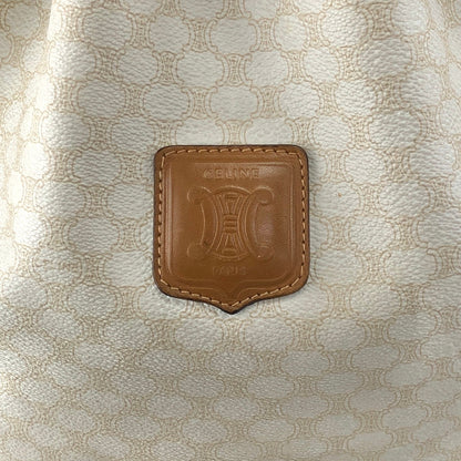 CELINE Macadam  Blason Drawstring  Shoulder bag White Vintage 6vdzju
