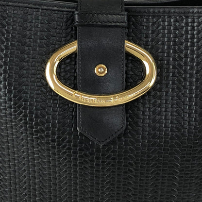 Christian Dior Logo Shoulder bag Black Vintage ysncmj