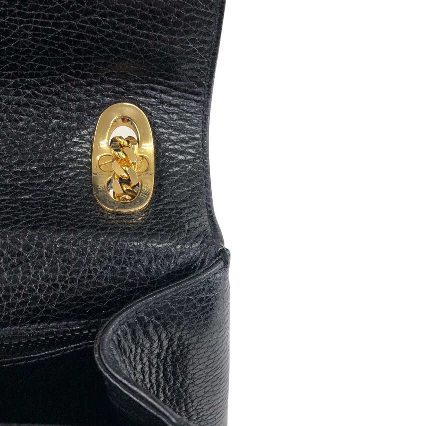 CELINE Triomphe Chain Shoulder bag Black Vintage t8zcx2