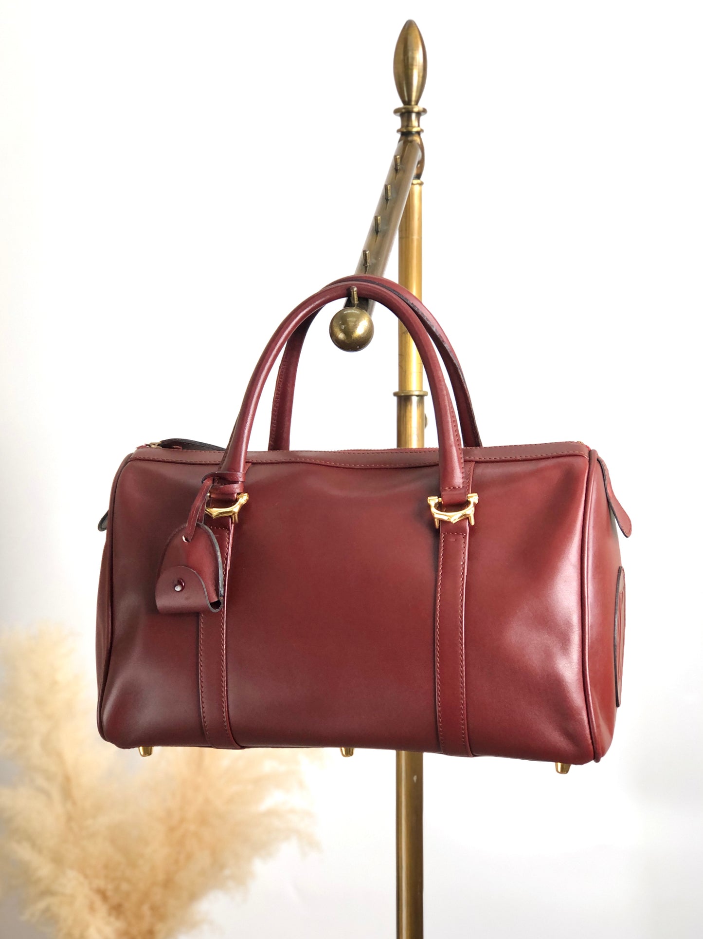 Cartier Boston bag Handbag Bordeaux Vintage mrbj6b