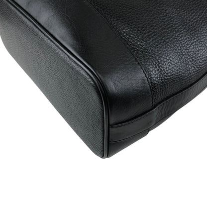 CELINE Blason Drawstring Shoulder bag Black Vintage rzrkng