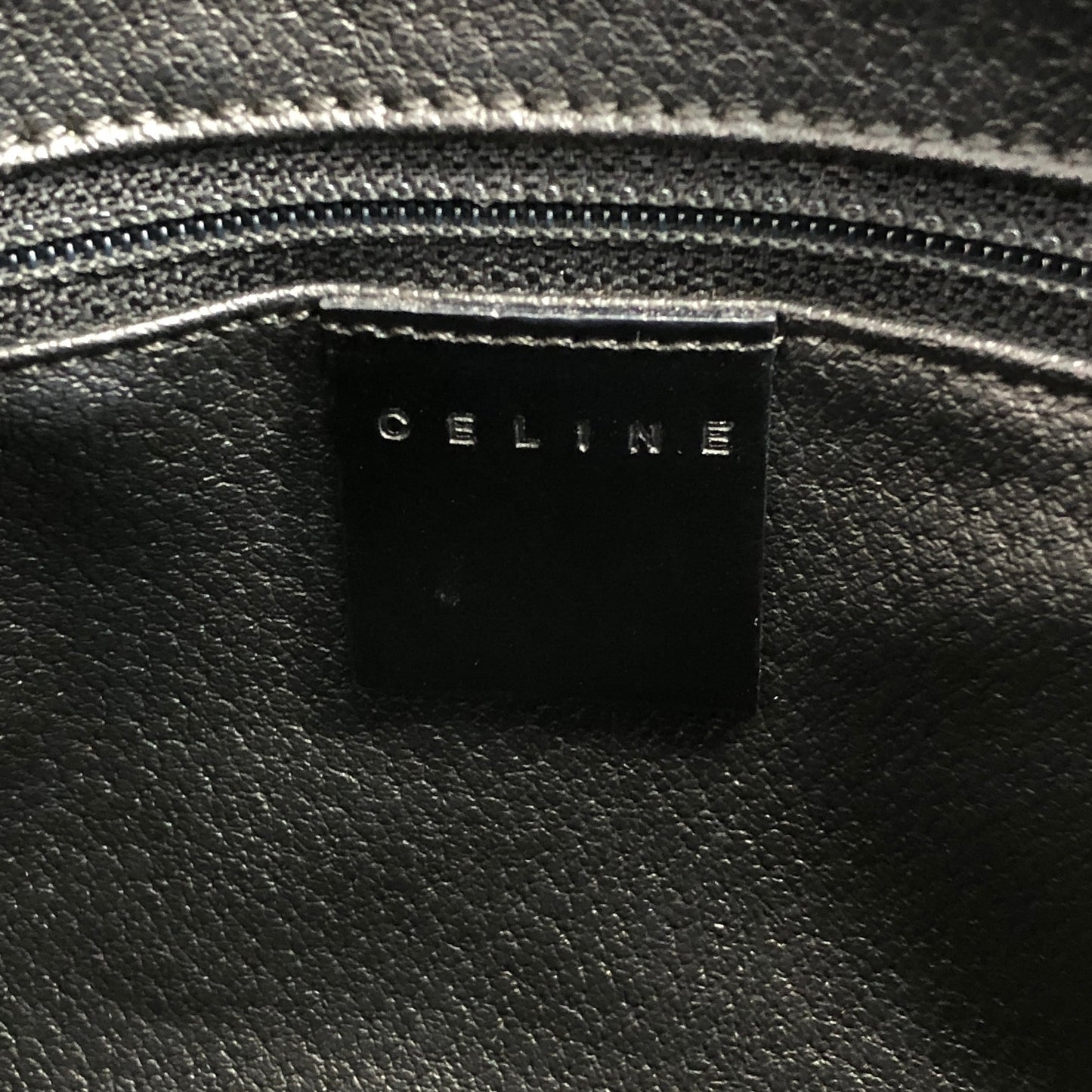CELINE Macadam Two-way Handbag Shoulder bag Black Vintage ufhk7t