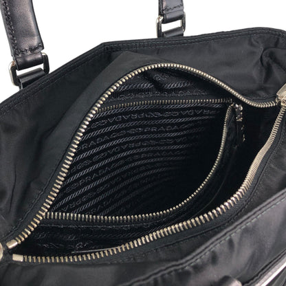 PRADA Tessuto Triangle Logo Two-way Handbag Shoulder bag Black Vintage xd7tr6