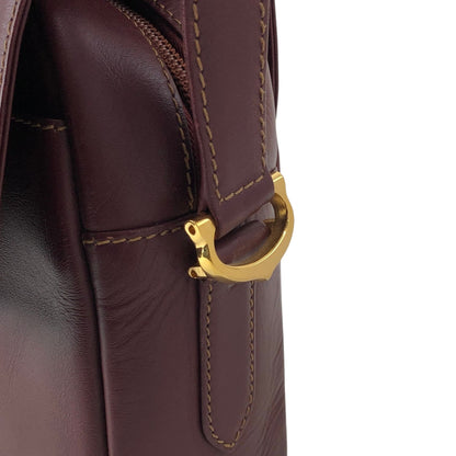 Cartier Logo Embossed Shoulder bag Bordeaux Vintage dwdxvx