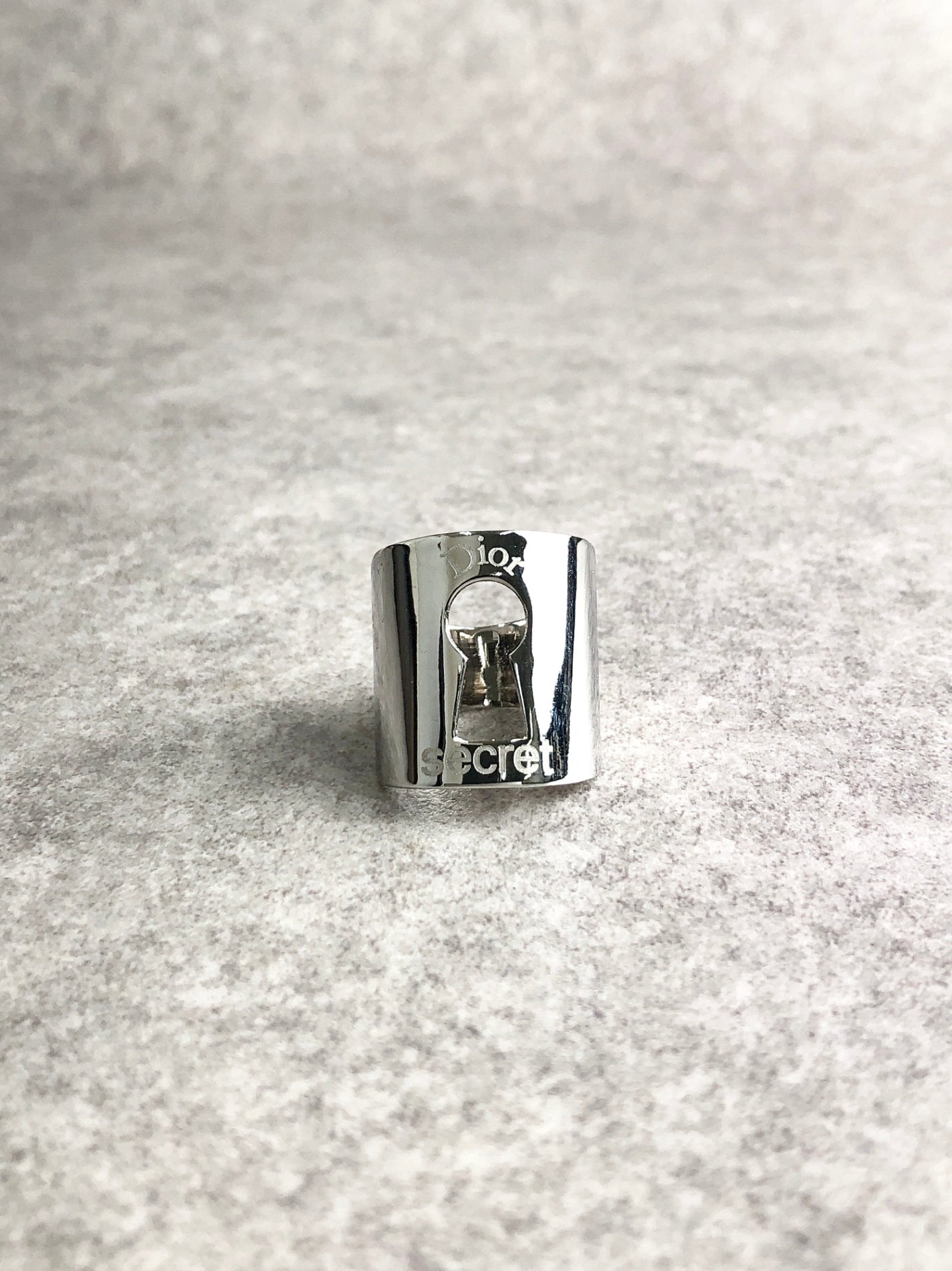 Christian Dior Ring Silver Vintage rn3y82