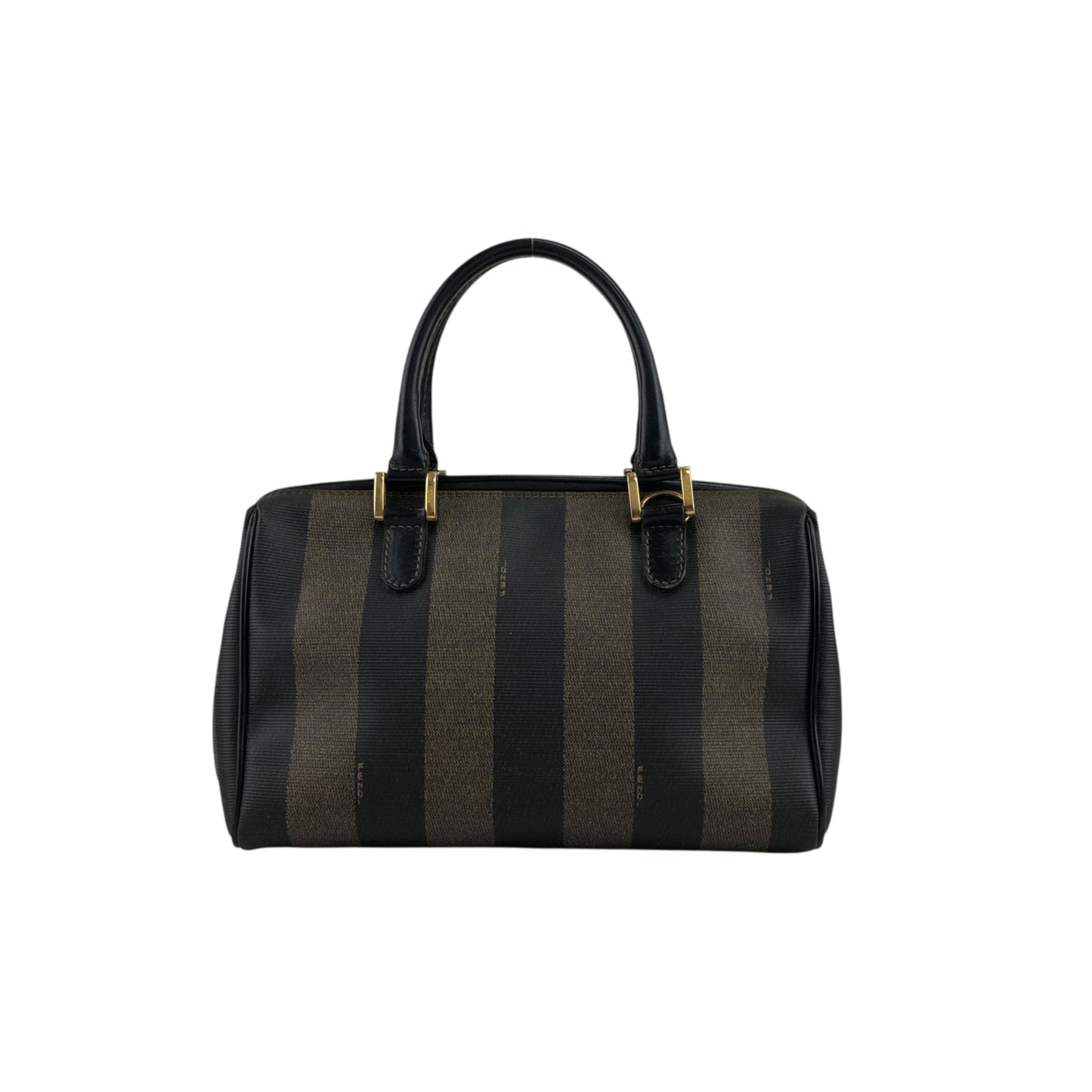 FENDI Pecan Two-way Small Boston bag Shoulder bag Brown×Black Vintage gyzceb