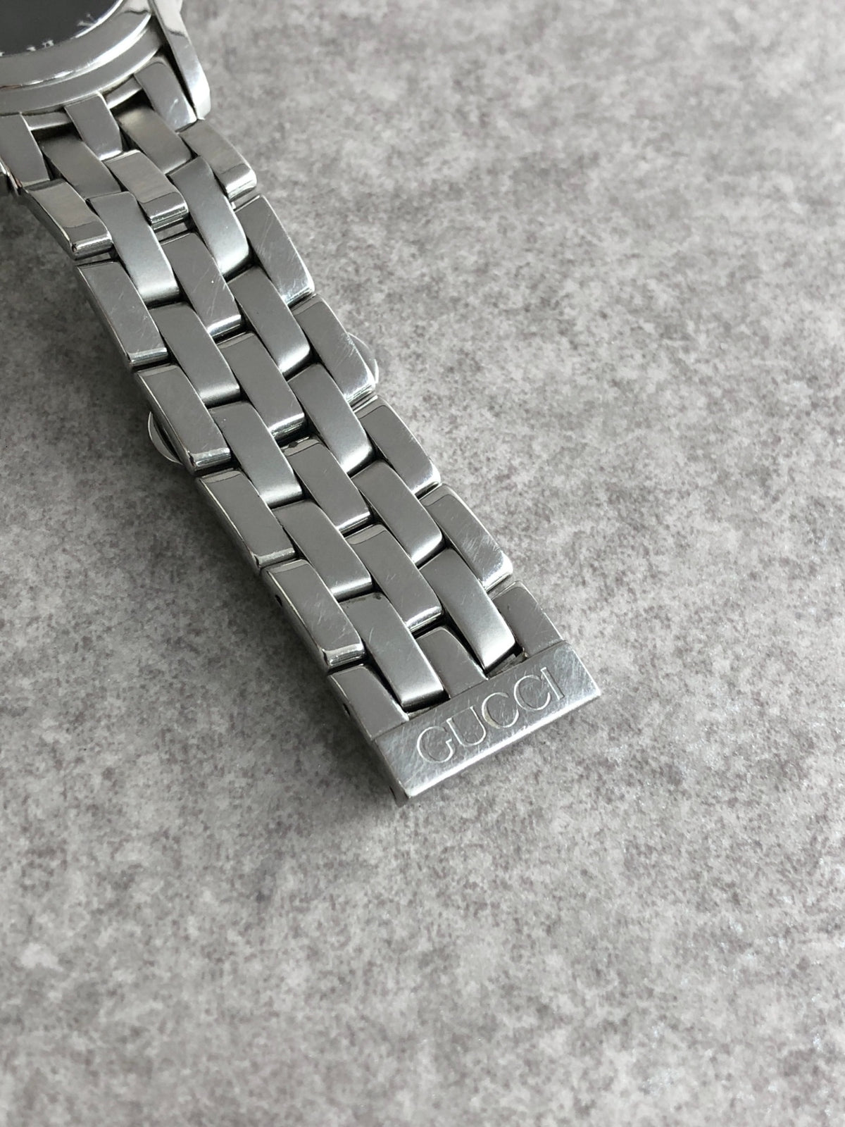GUCCI Logo Quartz Watch Silver Vintage vx345b