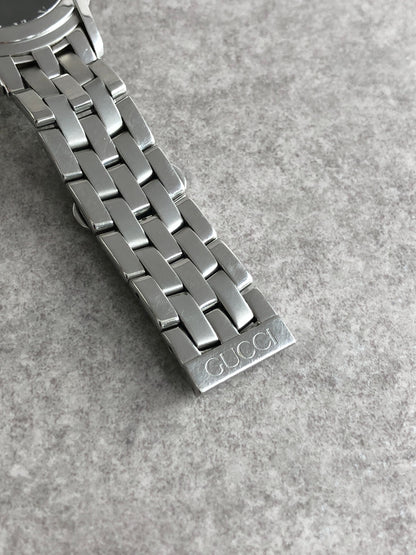 GUCCI Logo Quartz Watch Silver Vintage vx345b
