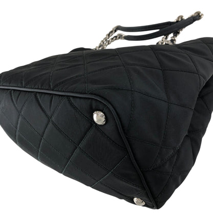 PRADA Triangle Logo Handbag Chain Shoulder bag Black 1BG740 Vintage vfbw8x