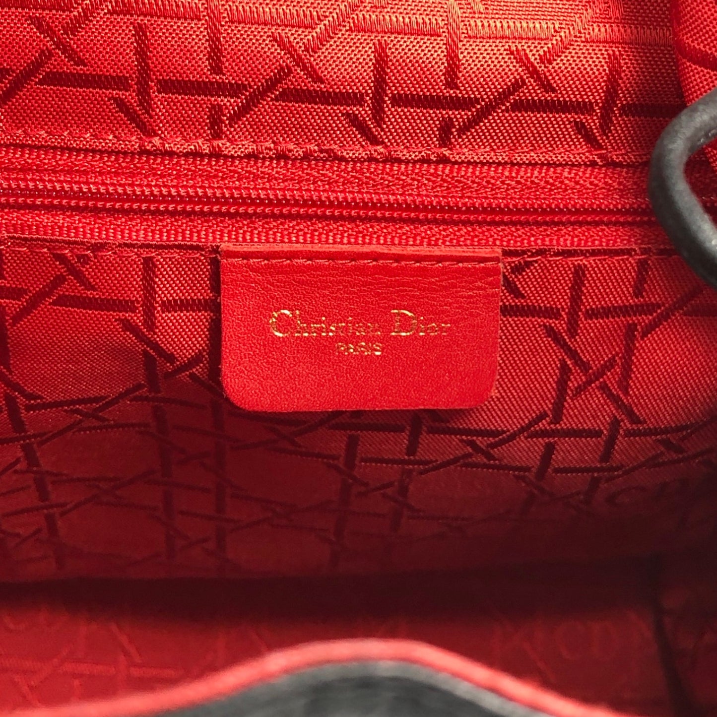 Christian Dior Logo Charm Backpack Black Vintage i7gek7