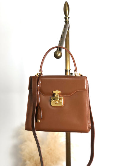 GUCCI Two-way Handbag Shoulder bag Brown Vintage icv4fg