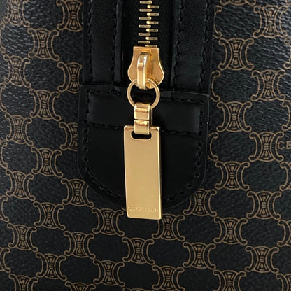 CELINE Macadam Two-way Handbag Shoulder bag Black Vintage ufhk7t