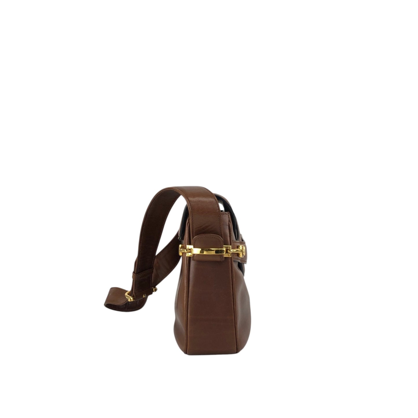 CELINE Horse Carriage Shoulder bag Brown Vintage ggiycy