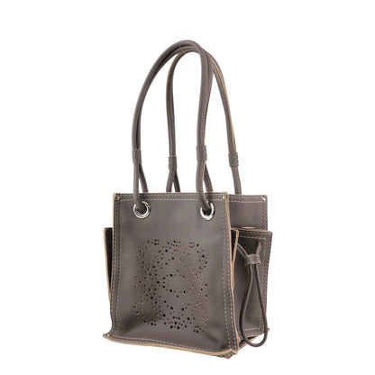 LOEWE Anagram Handbag Totebag Brown Vintage cgduag