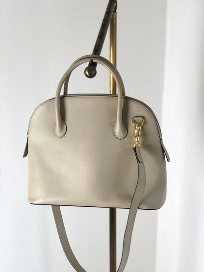 CELINE Leather Two-way Handbag Shoulder bag Ivory Vintage rg2xnh