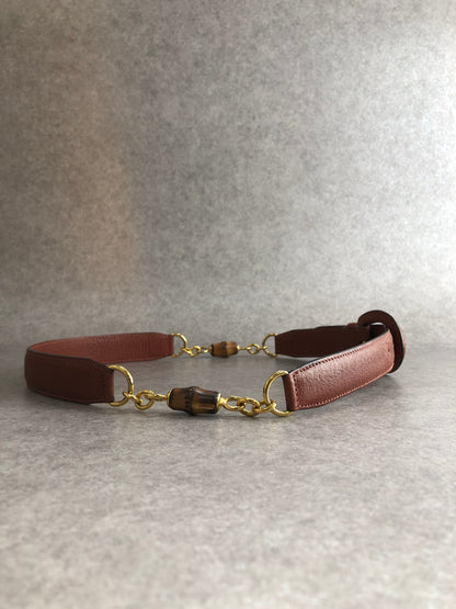 GUCCI Bamboo Belt Brown Vintage ybzhs2
