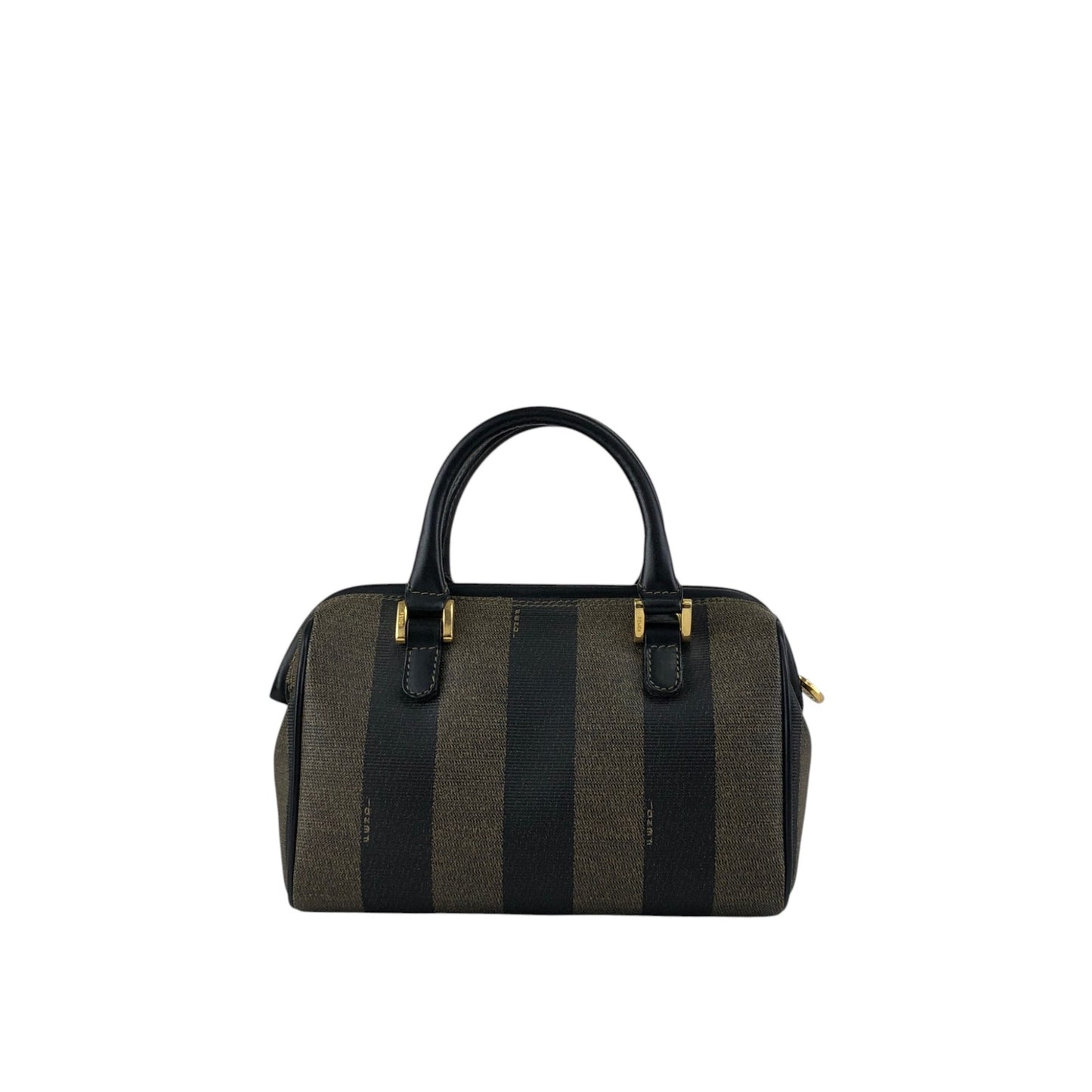 FENDI Pecan Logo Handbag Brown Vintage jfx52s