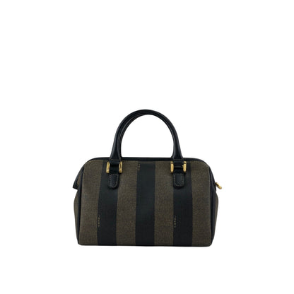 FENDI Pecan Logo Handbag Brown Vintage jfx52s