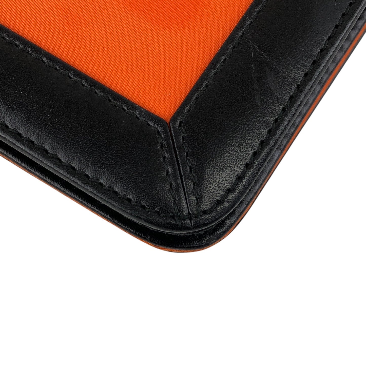 GIVENCHY Logo Shoulder bag Black×Orange Vintage ahpuhk