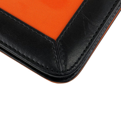 GIVENCHY Logo Shoulder bag Black×Orange Vintage ahpuhk