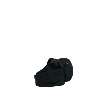 PRADA Tessuto Triangle Logo Sling bag Black Vintage zrmm8e