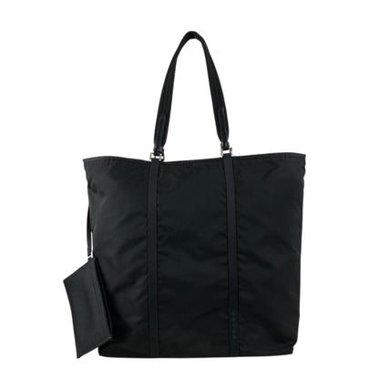 PRADA Tessuto Triangle Logo Totebag Black Vintage ehdcz6
