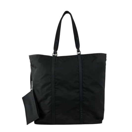 PRADA Tessuto Triangle Logo Totebag Black Vintage ehdcz6