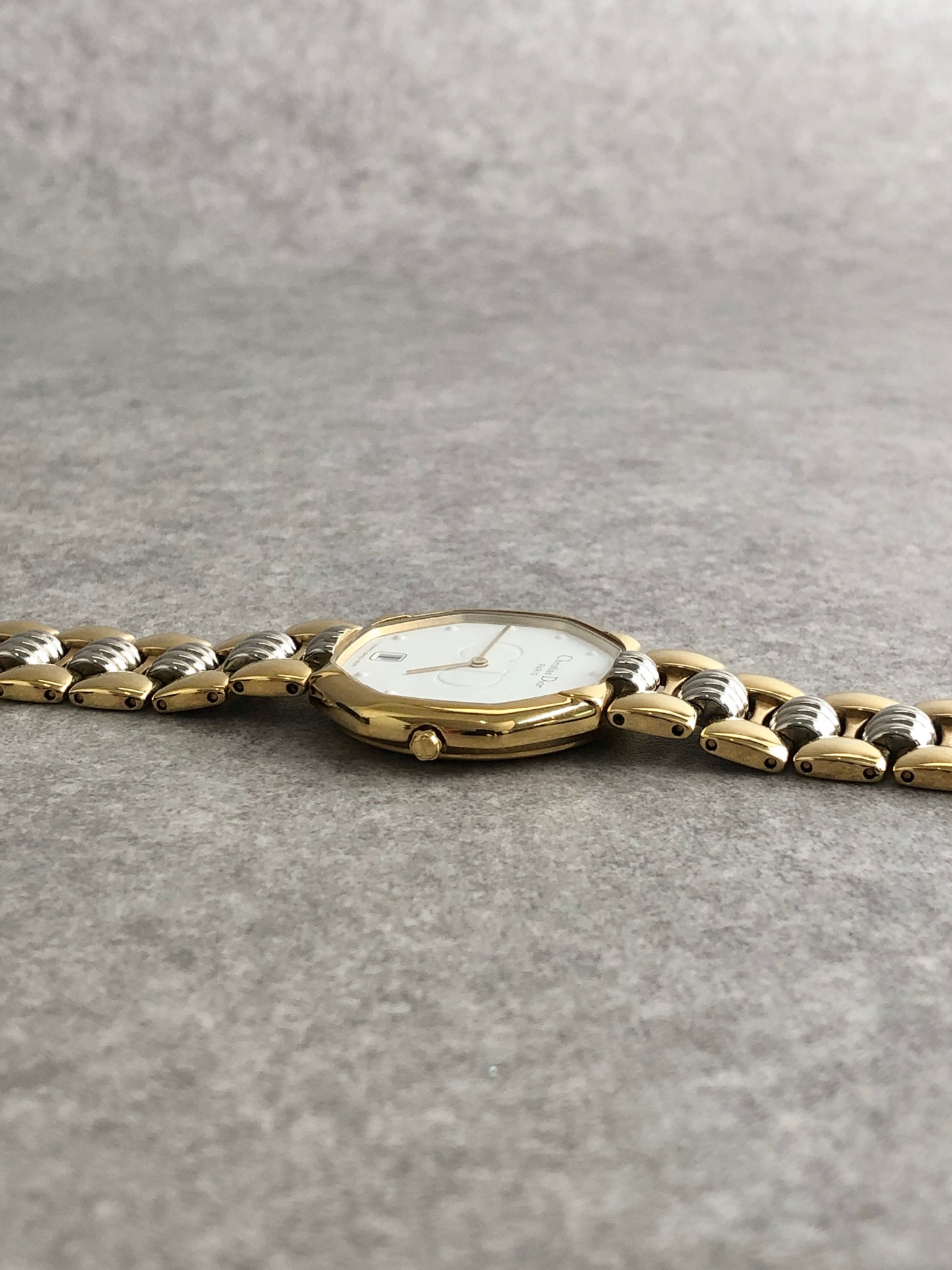 Christian Dior Quartz Watch Silver Gold Vintage 45.134  6jityc