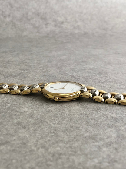 Christian Dior Quartz Watch Silver Gold Vintage 45.134  6jityc