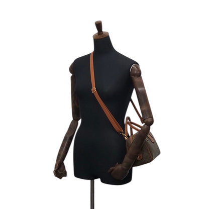 CELINE Macadam Blason Two-way Small Boston bag Shoulder bag Brown Vintage raubfw