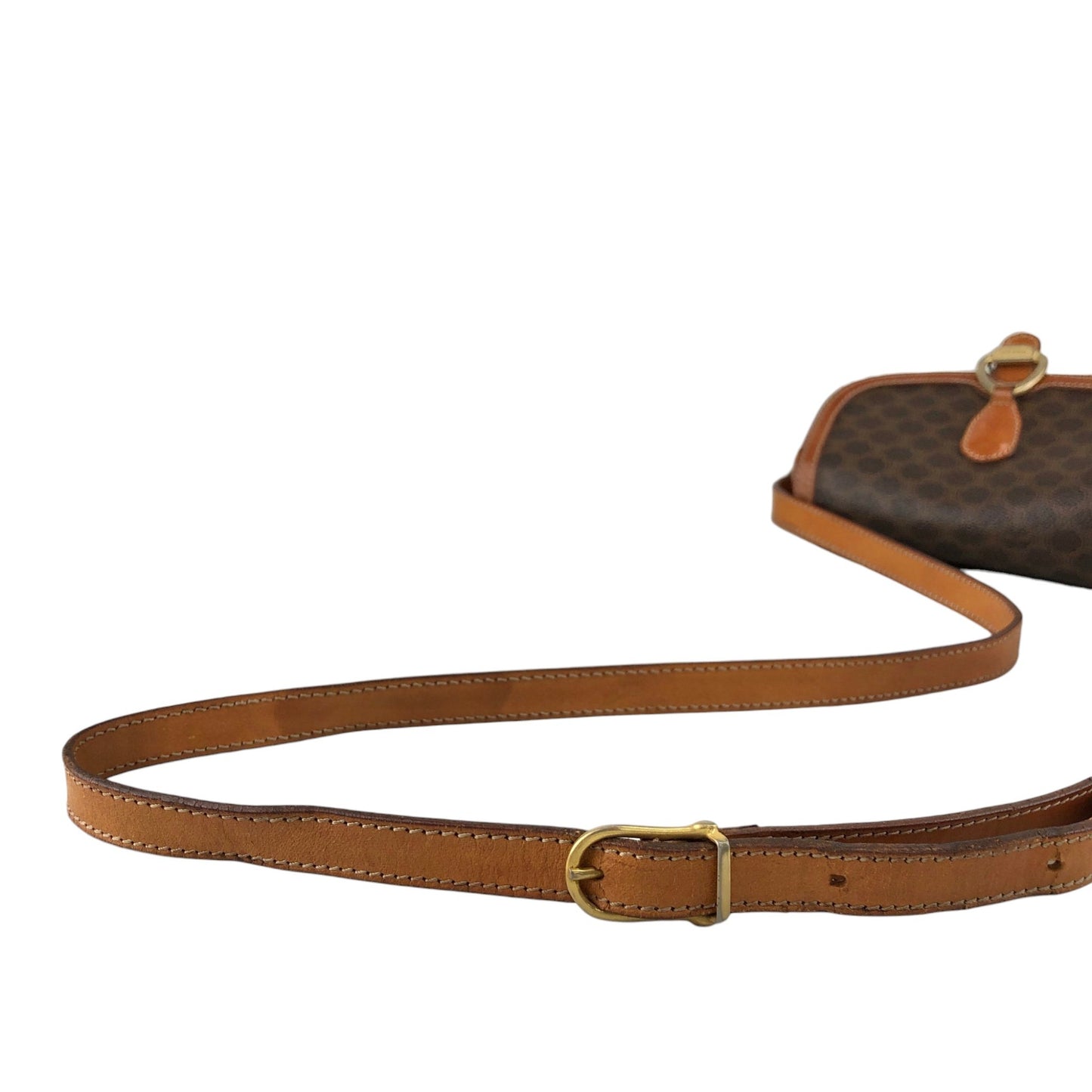 CELINE Macadam Horse Bit Shoulder bag Brown Vintage 7izj8d