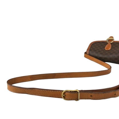 CELINE Macadam Horse Bit Shoulder bag Brown Vintage 7izj8d