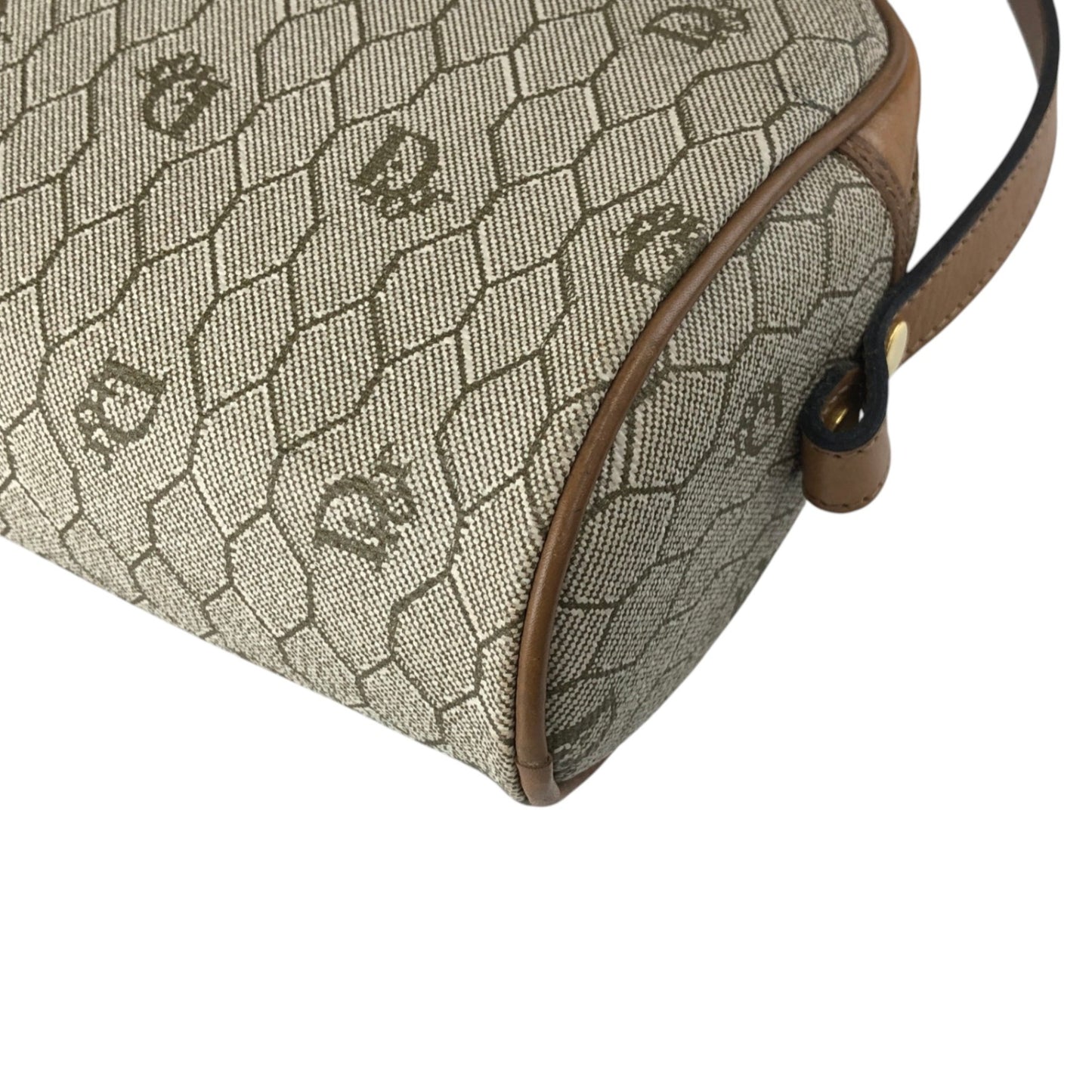 Christian Dior Honeycomb Pattern Shoulder bag Beige Vintage 72arme