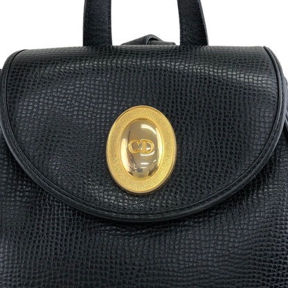 Christian Dior CD Logo Backpack Black Vintage s32vfy