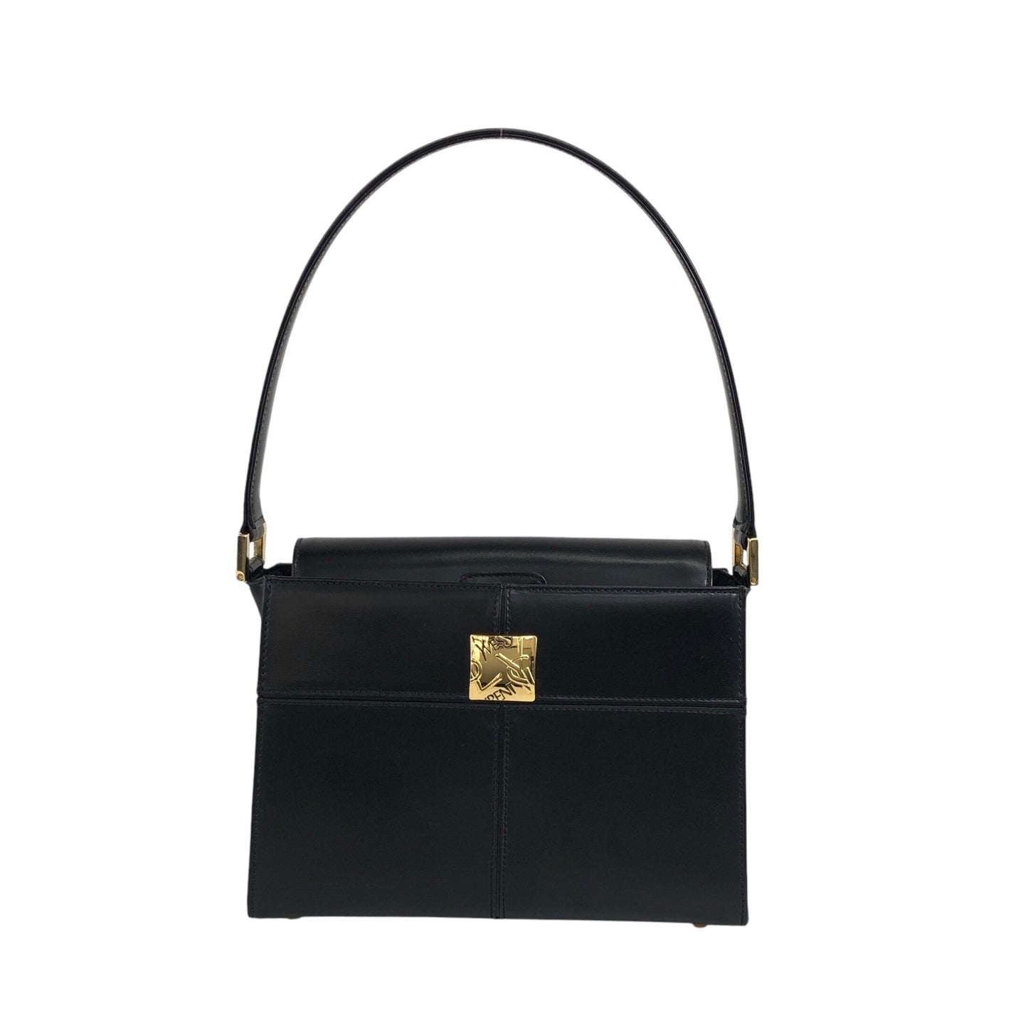 Yves Saint Laurent YSL Logo Handbag Black Vintage saezt8