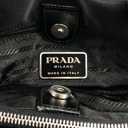 PRADA Tessuto Triangle Logo Totebag Black Vintage x4un45