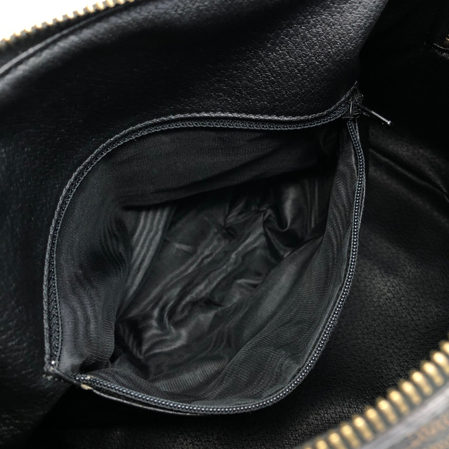 CELINE Macadam Two-way Handbag Shoulder bag Black Vintage ufhk7t