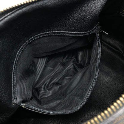 CELINE Macadam Two-way Handbag Shoulder bag Black Vintage ufhk7t