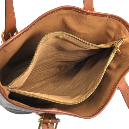 CELINE Macadam Blason Handbag Totebag Brown Vintage rfx5gg