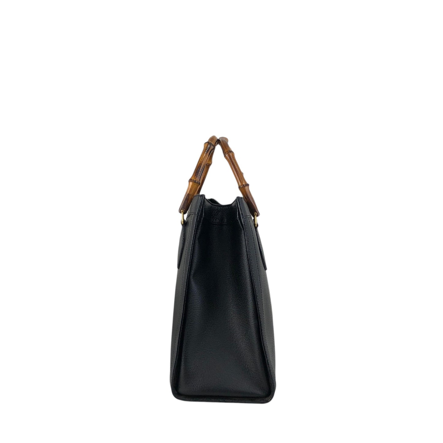 GUCCI Bamboo   Handbag Black 002・1095・0260 Vintage spzj7v