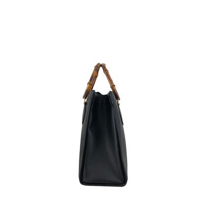 GUCCI Bamboo   Handbag Black 002・1095・0260 Vintage spzj7v