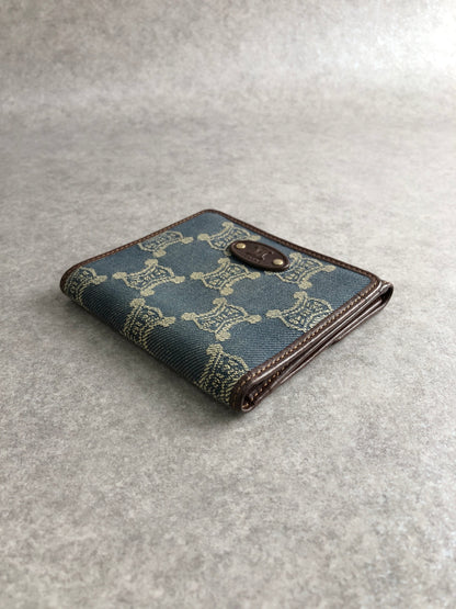 CELINE Paris Macadam Folded Wallet Indigo Vintage zbp5r8