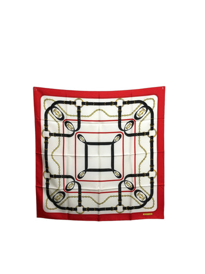 Cartier Silk Scarf Red Vintage vdtbax